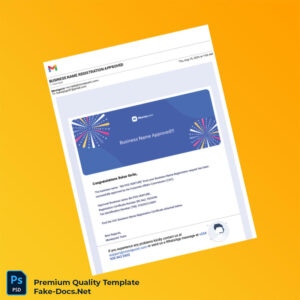 Nigeria Corporate Affairs Commission Business Name Registration Certificate Template (Word & PDF) 2 page Nigeria Corporate Affairs Commission Business Name Registration Certificate Template (Word & PDF) 2 page