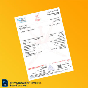 Oman Investment Authority Business Registration Certificate Template (Word & PDF) 7 page Oman Investment Authority Business Registration Certificate Template (Word & PDF) 7 page