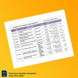 Oman Ministry of Commerce Business Registration Certificate Template (Word & PDF) 3 page Oman Ministry of Commerce Business Registration Certificate Template (Word & PDF) 3 page