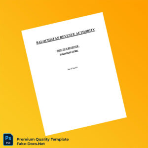 Pakistan Balochistan Revenue Authority BST Registration Template (Word & PDF) 6 page Pakistan Balochistan Revenue Authority BST Registration Template (Word & PDF) 6 page