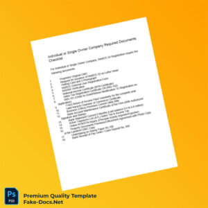 Pakistan Customs WeBOC Registration Certificate Checklist Template (Word & PDF) 3 page Pakistan Customs WeBOC Registration Certificate Checklist Template (Word & PDF) 3 page