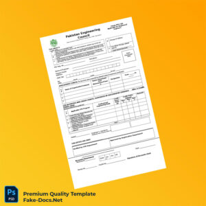 Pakistan Engineering Council Registration Certificate Renewal Form Template (Word & PDF) Pakistan Engineering Council Registration Certificate Renewal Form Template (Word & PDF)