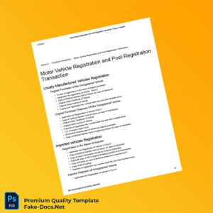 Pakistan Excise and Taxation Department Motor Vehicle Registration Certificate Template (Word & PDF) 4 page Pakistan Excise and Taxation Department Motor Vehicle Registration Certificate Template (Word & PDF) 4 page