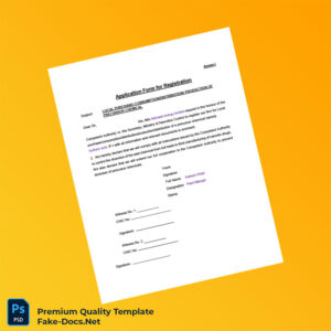 Pakistan Ministry of Commerce Application for Registration Template (Word & PDF) 6 page Pakistan Ministry of Commerce Application for Registration Template (Word & PDF) 6 page