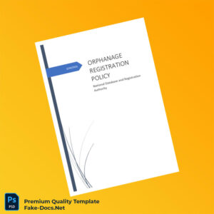 Pakistan NADRA Orphan Registration Policy Template (Word & PDF) 6 page Pakistan NADRA Orphan Registration Policy Template (Word & PDF) 6 page