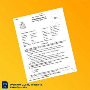Pakistan Pakistan Air Force Registration Certificate Template (Word & PDF) 2 page Pakistan Pakistan Air Force Registration Certificate Template (Word & PDF) 2 page