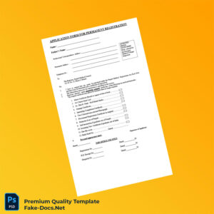 Pakistan Punjab Medical Council Application Form for Permanent Registration Template (Word & PDF) 6 page Pakistan Punjab Medical Council Application Form for Permanent Registration Template (Word & PDF) 6 page