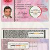Albania driver license Psd Template scan effect
