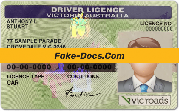 Australia driver license Psd Template