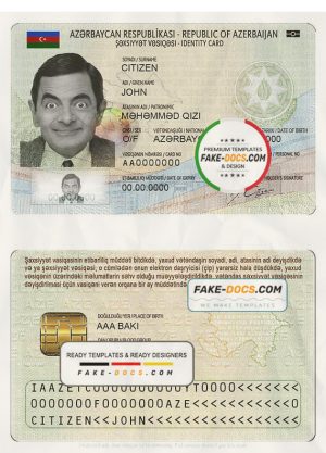 Azerbaijan ID Card Psd Template