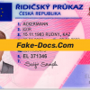 Czech Republic driver license Psd Template front