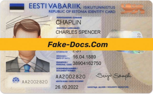 Estonia ID Card Psd Template V1 front