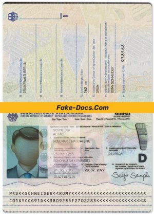 Germany passport psd template (V2)