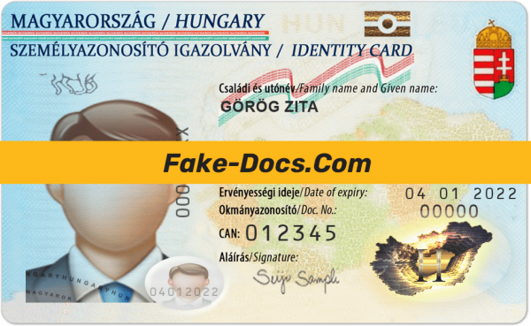 Hungary ID Card Psd Template front
