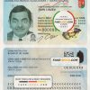 Hungary ID Card Psd Template scan effect