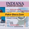 Indiana driver license Psd Template front