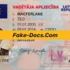 Latvia driver license Psd Template front