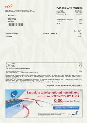 Lithuania Utility Bill psd Template: Lithuania Proof of address psd template