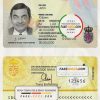 Luxembourg ID Card Psd Template scan effect