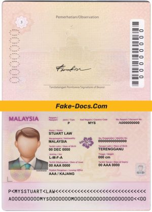 Malaysia passport psd template (V2)