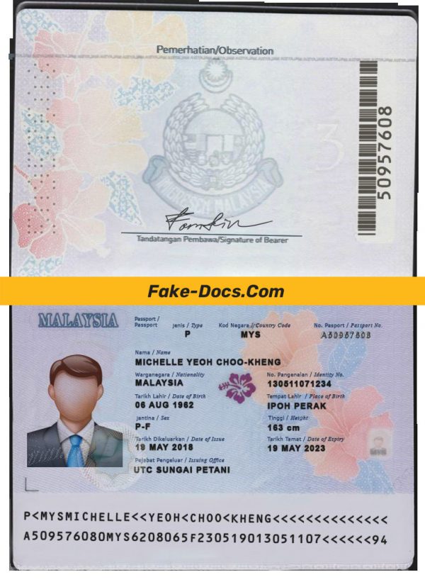 Malaysia passport psd template (V1)