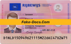 Netherlands driver license Psd Template (V2)