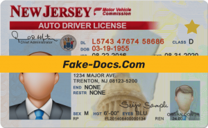 New Jersey license Psd Template