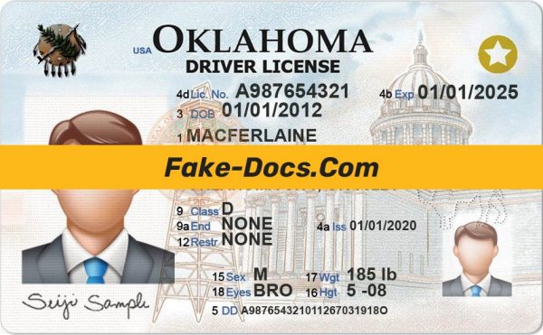 Oklahoma driver license Psd Template New