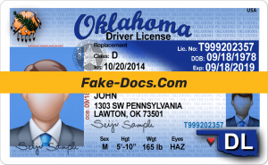 Oklahoma driver license Psd Template