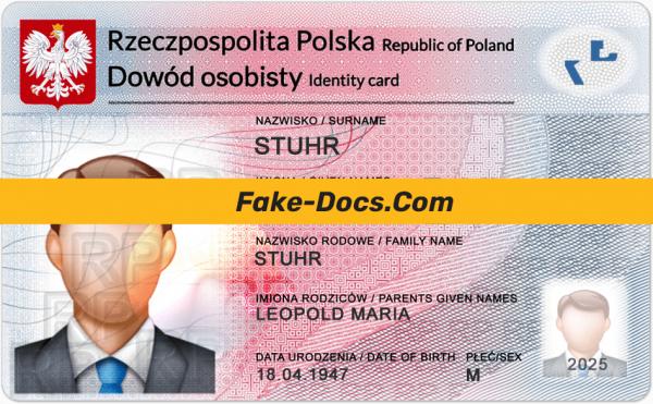 Poland ID Card Psd Template