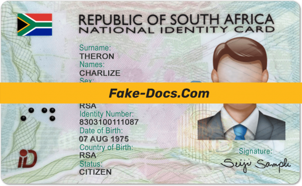 South Africa ID Card Psd Template