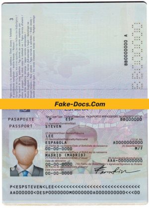 Spain Passport psd template (V2)
