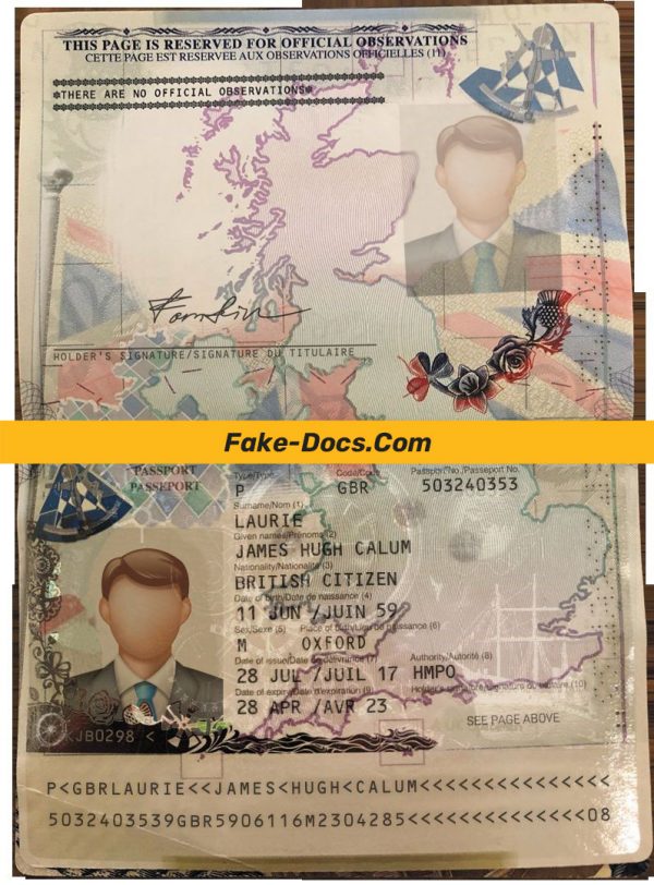 UK PASSPORT PSD TEMPLATE (V1)