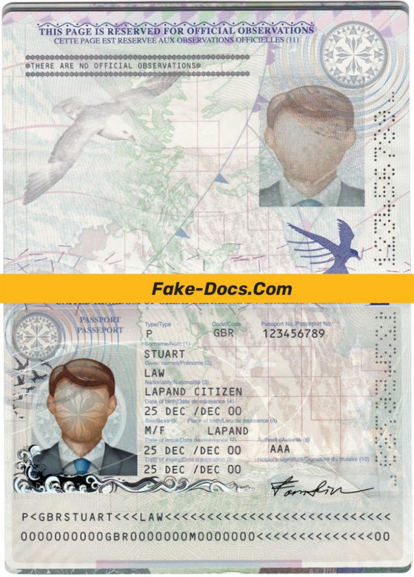 UK Passport PSD Template (V2)