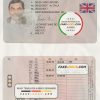 UK driver license Psd Template scan effect
