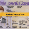 Virginia driver license Psd Template