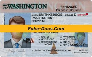 Washington driver license Psd Template