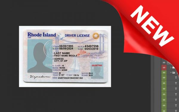 Rhode Island driver license Psd Template | Fake Docs