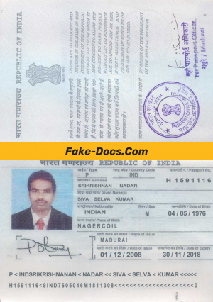 Indian passport psd template