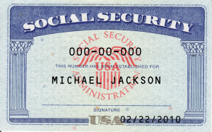 USA Social Security card Template