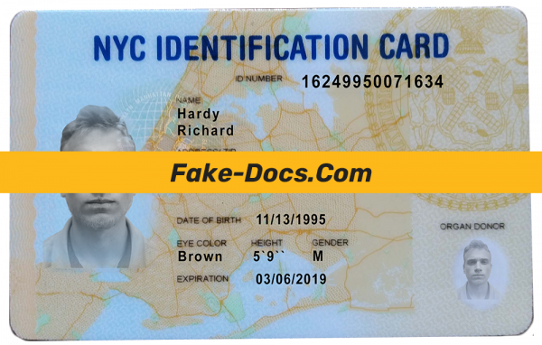 Fake New york ID Card Psd Template