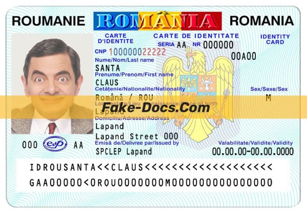 romania id card Template psd free download