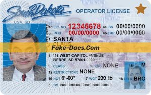 Free editable Blank South Dakota Drivers License Template