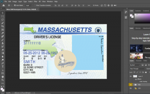 Massachusetts Driver License PSD Template Free Download