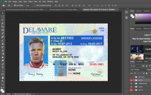 Delaware Driver License PSD Template Free Download