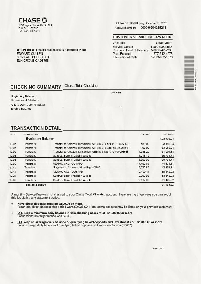 Bank Statement Template Custom Order Bank Statement Template Custom Order