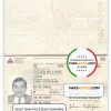 Cabo Verde Passport psd template