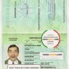 Costa Rica diplomatic Passport psd template scan