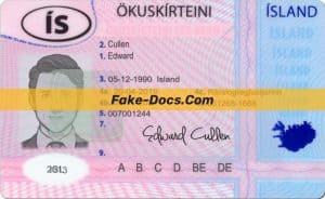 Iceland driver license Psd Template Iceland driver license Psd Template