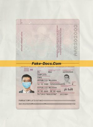 Moldova Passport Template Psd New